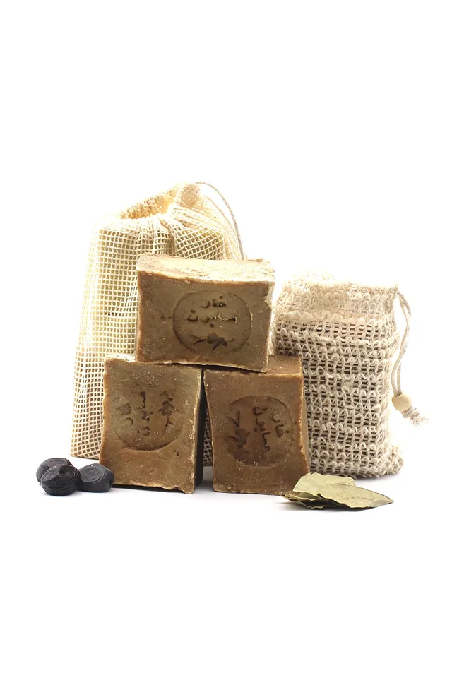 paos-aleppo-seife-set-3x150g-80-oliven-l-mit-seifens-ckchen image 1