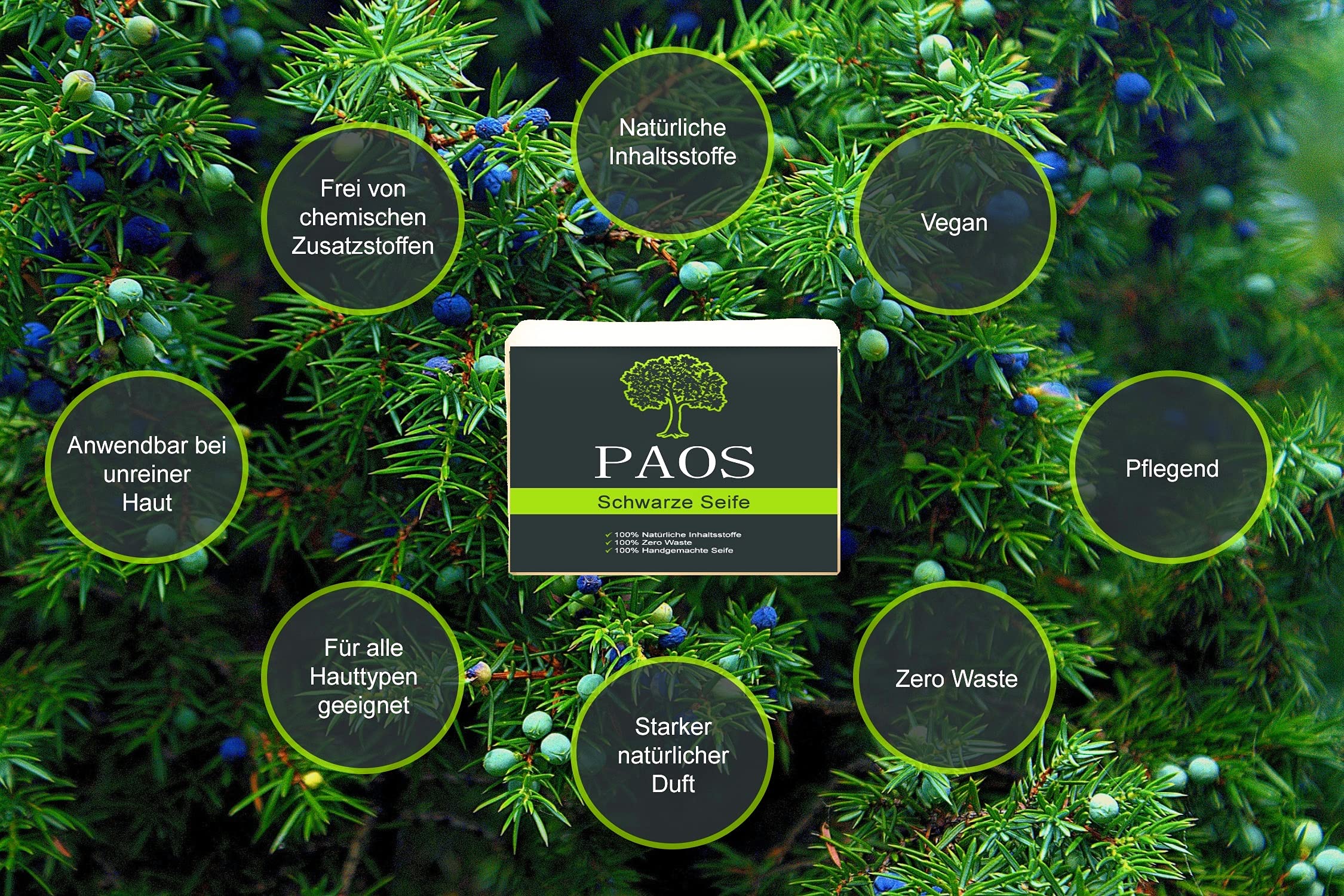 paos-seifen-schwarze-wacholder-seife-130g-gegen-akne image 2