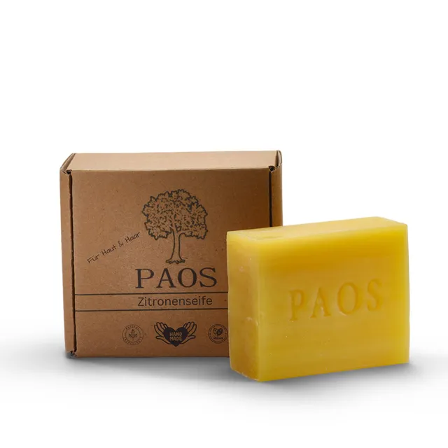 paos-seifen-zitronen-seife-naturseife-150g-fettige-haut-akne image 1