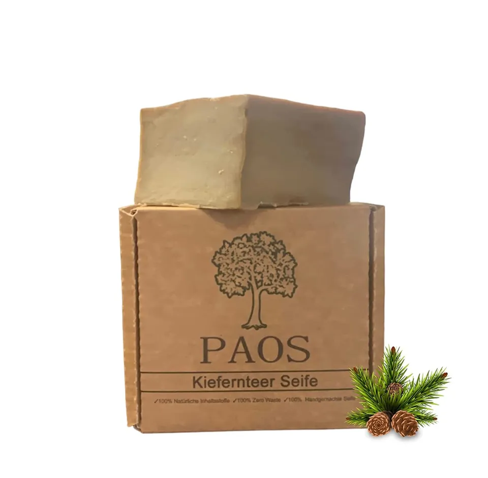 paos-kiefernteer-seife-akne-neurodermitis-150g image 1