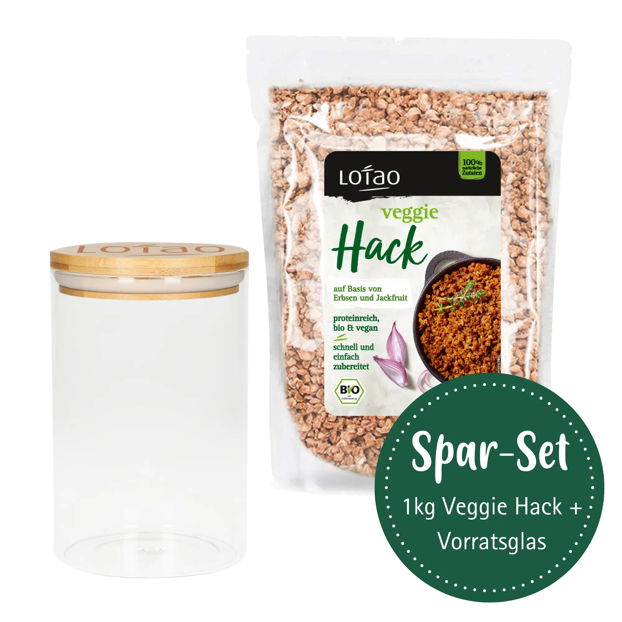 lotao-veggie-hack-1kg-vorratsglas-1-6l-spar-set image 1